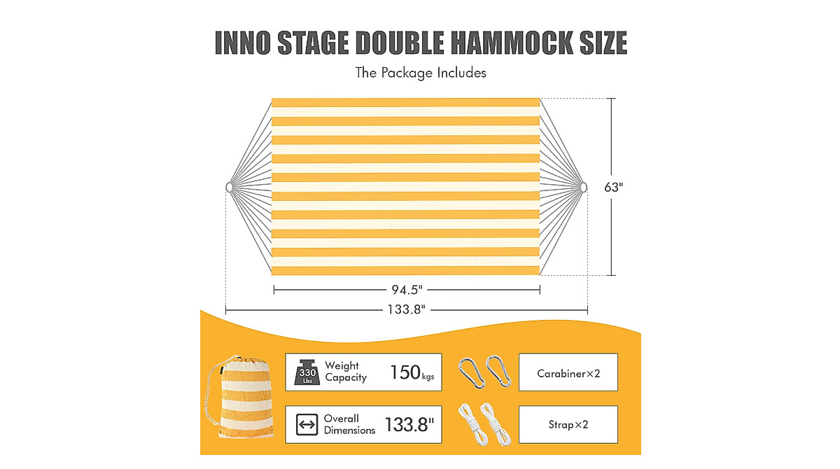 INNO STAGE Brazilian Double Hammock - Comfort & Style