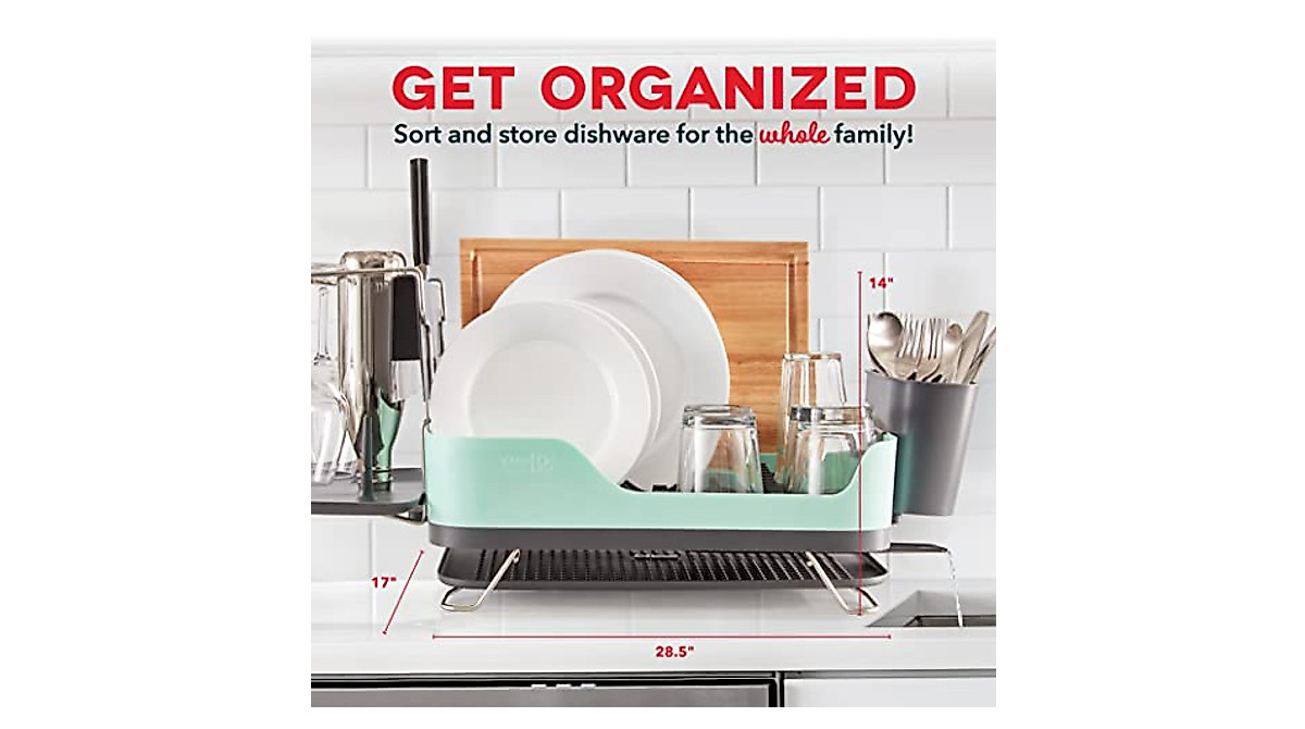 DASH SmartStore Full Size Dish Rack - Efficient Kitchen Organizer
