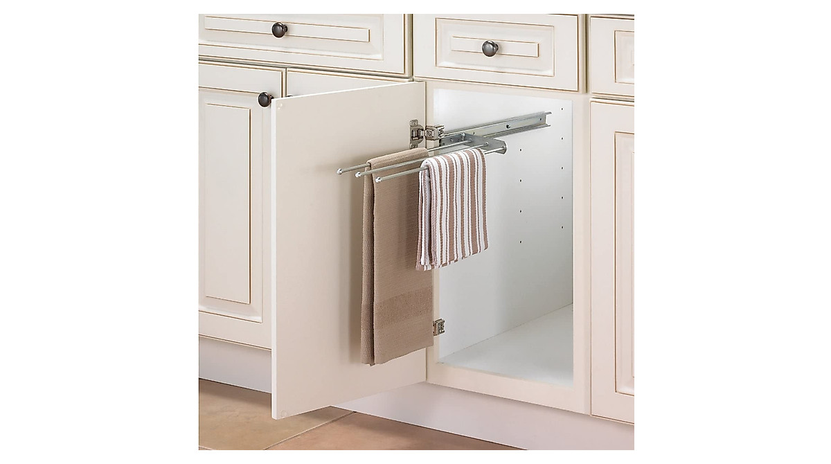 Real Solutions Pull-Out Towel Holder for Kitchen