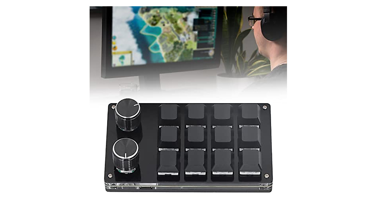 Yoidesu 12-Key Gaming Keypad with Programmable Functions