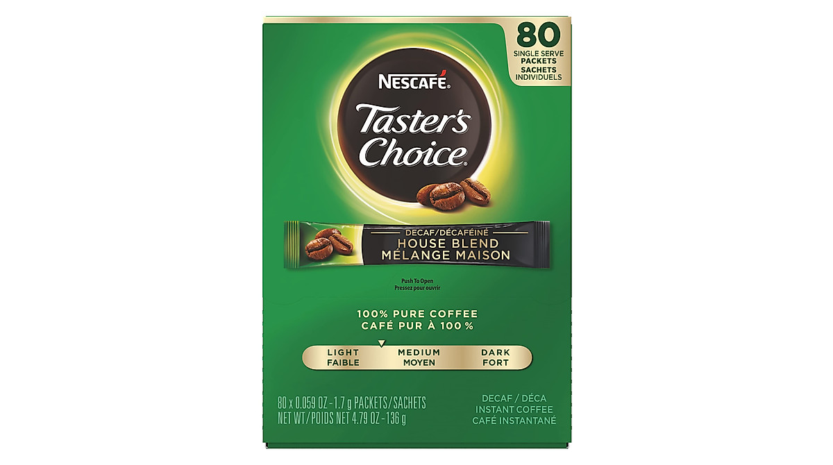 Nescafe Decaf Instant Coffee Packets - 80 Singles