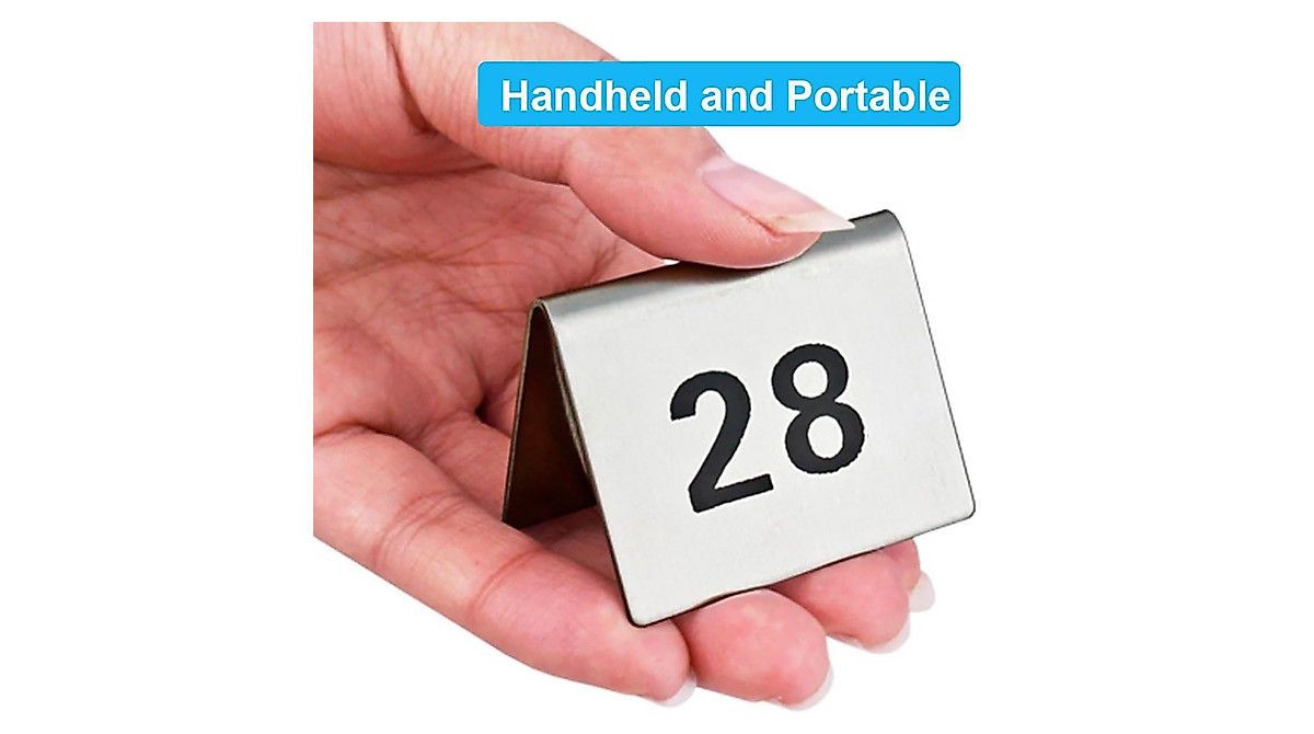 Stainless Steel Table Numbers 1-25 for Restaurants & Events