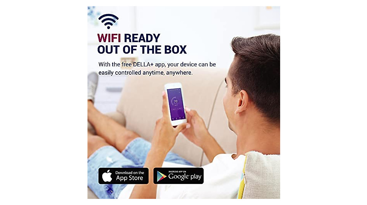 DELLA 10000 BTU Portable AC with Smart WiFi Control