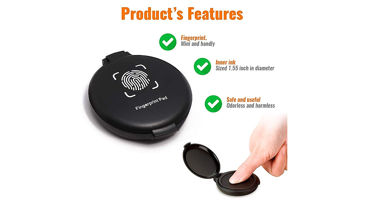 Fingerprint Ink Pad (Pack of 2) for Secure ID Verification