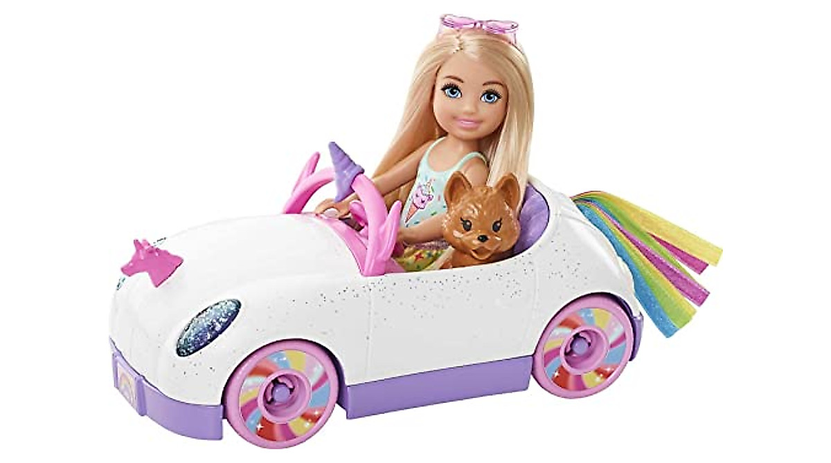 Barbie Chelsea Doll & Unicorn Toy Car Adventure