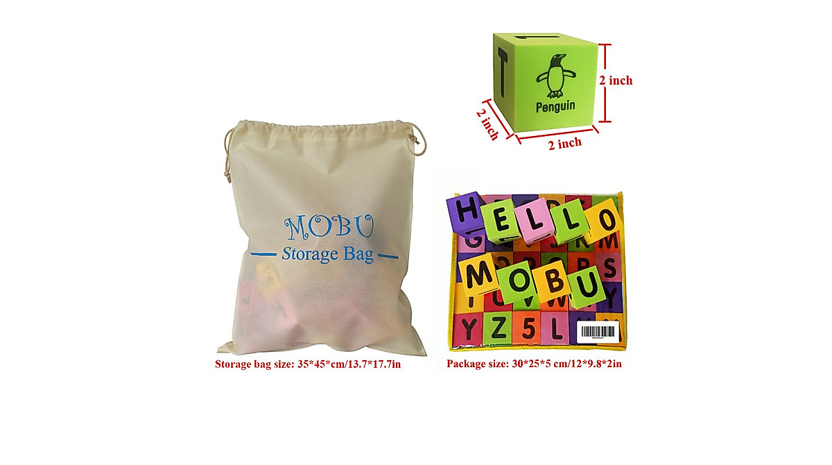 MOBU Foam Building Blocks for Toddlers - 30 Pieces
