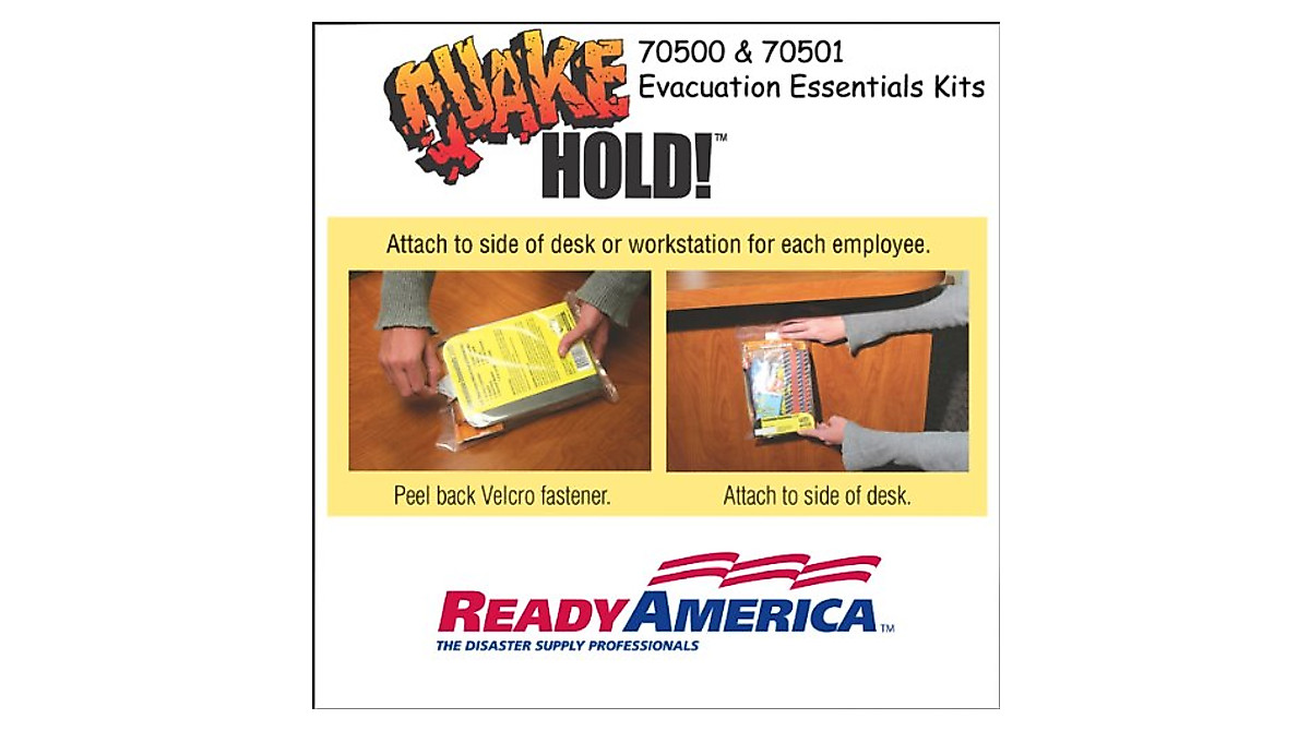 QuakeHOLD! Evacuation Essentials Kit - Be Prepared for Emergencies