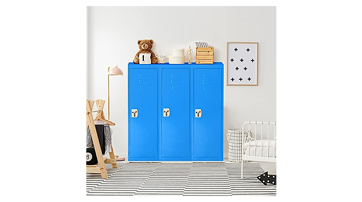 HONEY JOY Kids Locker Cabinet - Secure Metal Storage for Toys & Clothes