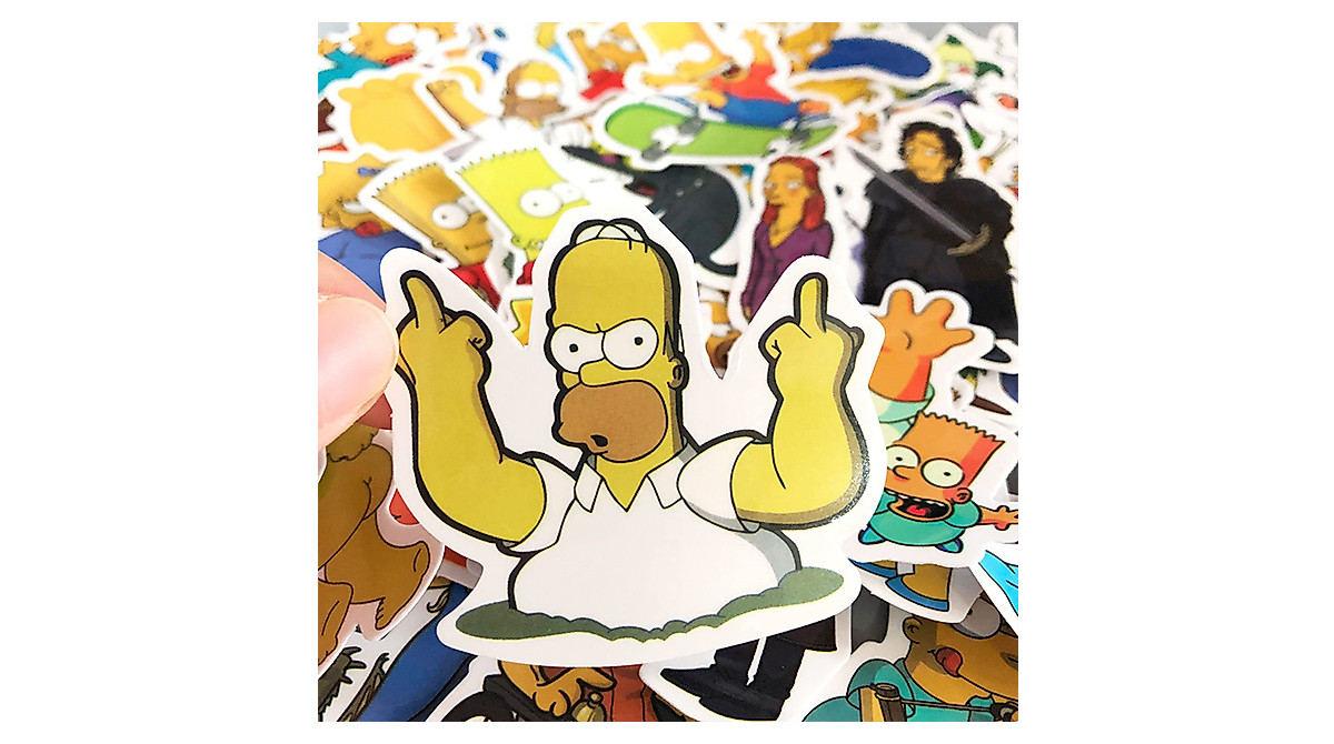 Simpson Family Vinyl Stickers - 50pcs Waterproof Pack