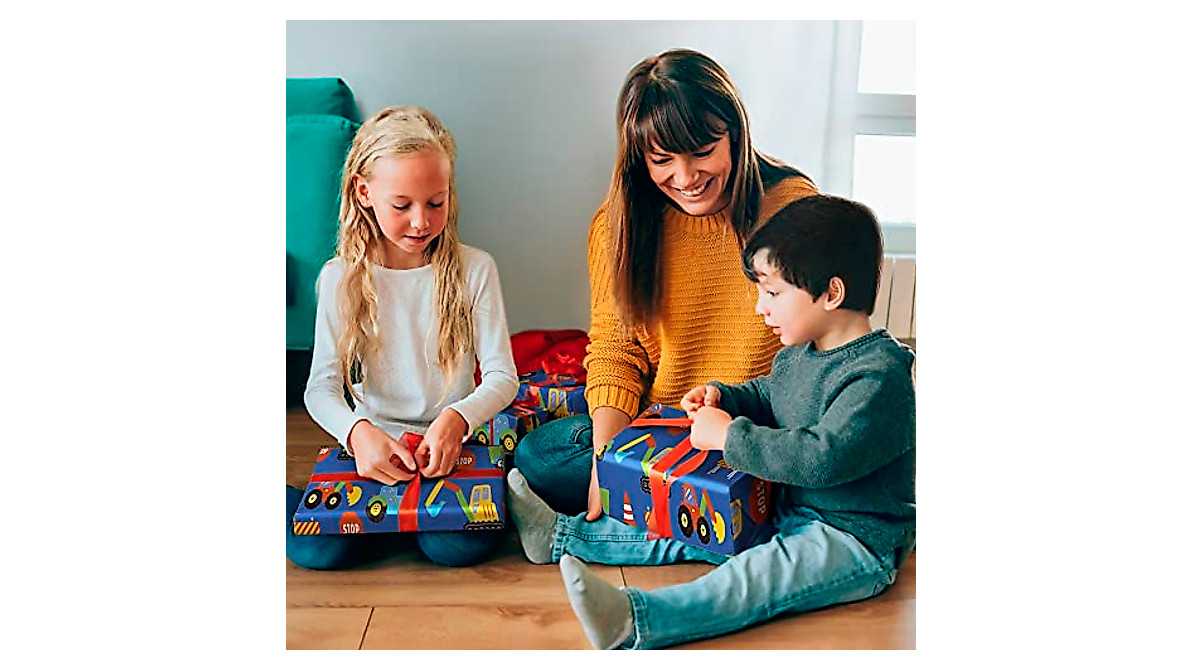 CENTRAL 23 Tractor Wrapping Paper - 6 Sheets for Kids