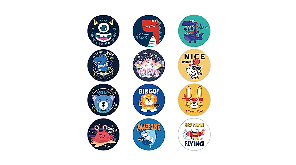 Teachers' Reward Stickers - 900 Motivational Animal Designs for Classrooms