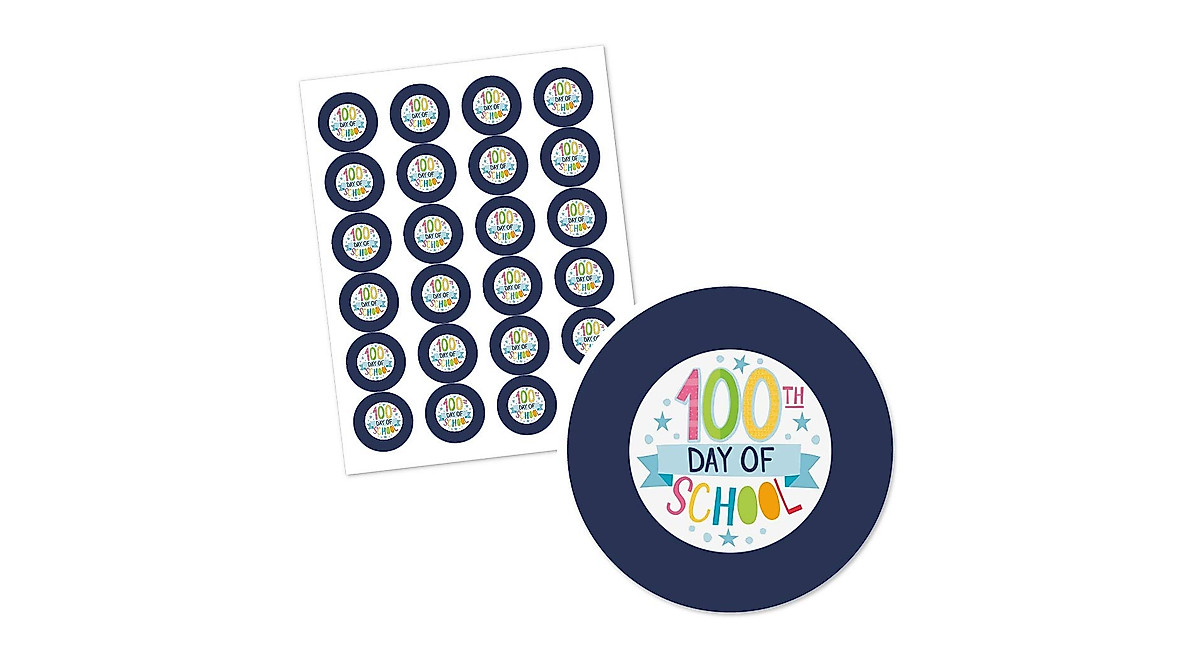 Happy 100th Day of School Sticker Labels - 24 Count