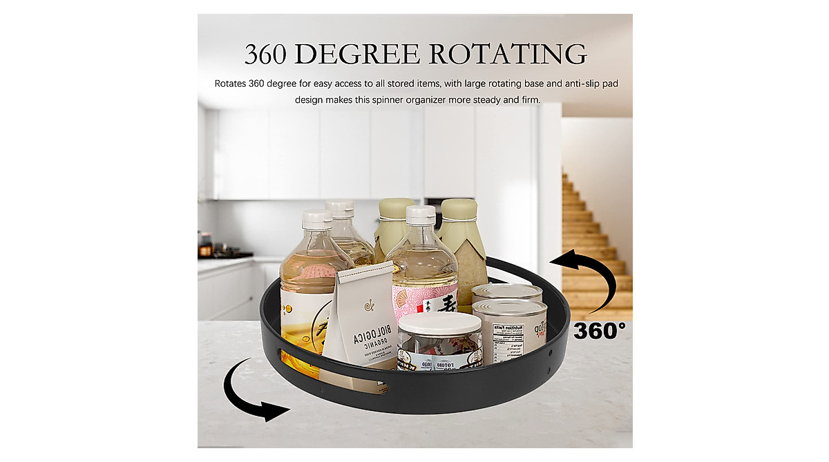 FYY Lazy Susan Spice Rack - 360° Rotating Organizer