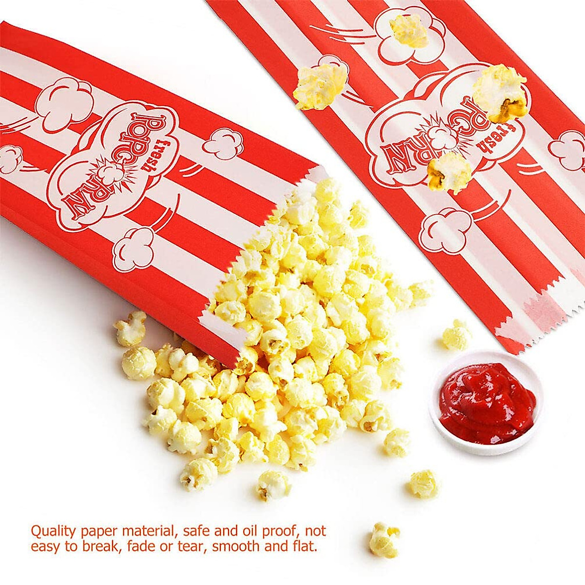 50pcs Popcorn Packaging Bags for Cinema & Parties | Kichvoe
