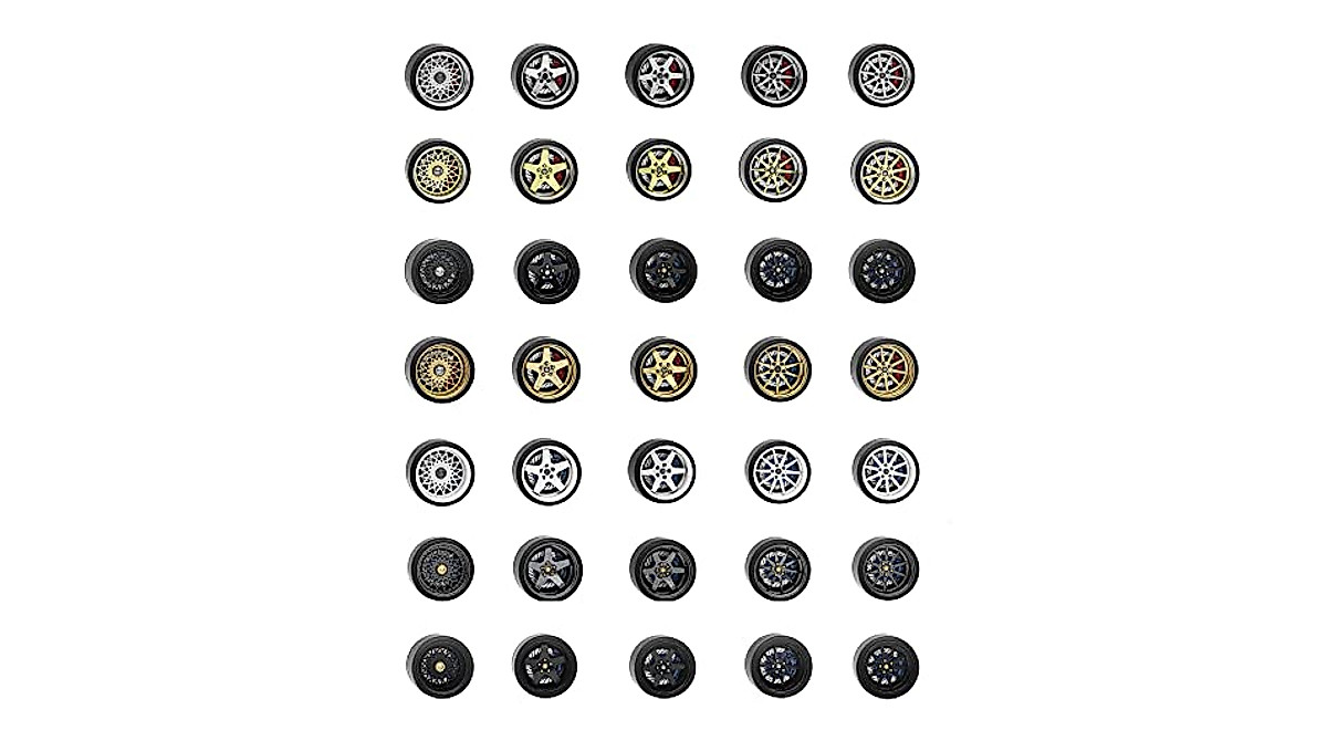 Carlomo 1/64 Scale Alloy Wheels & Tires Kit for Diecast S-Class Models