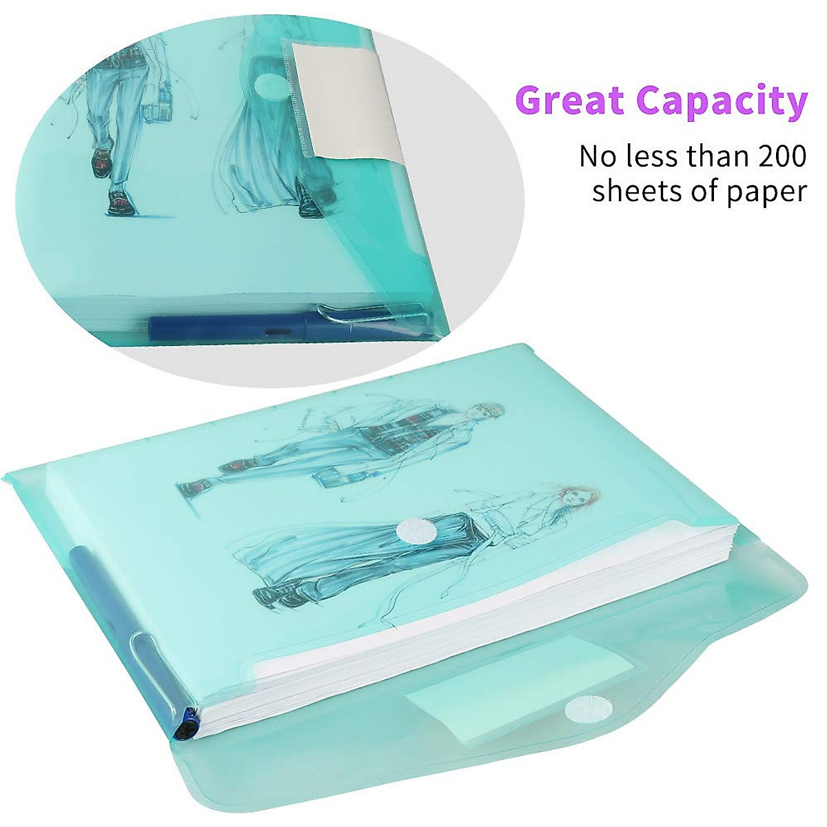 OUTYLTS 11 Pack Plastic File Envelopes - Durable, Color-Coded Document ...
