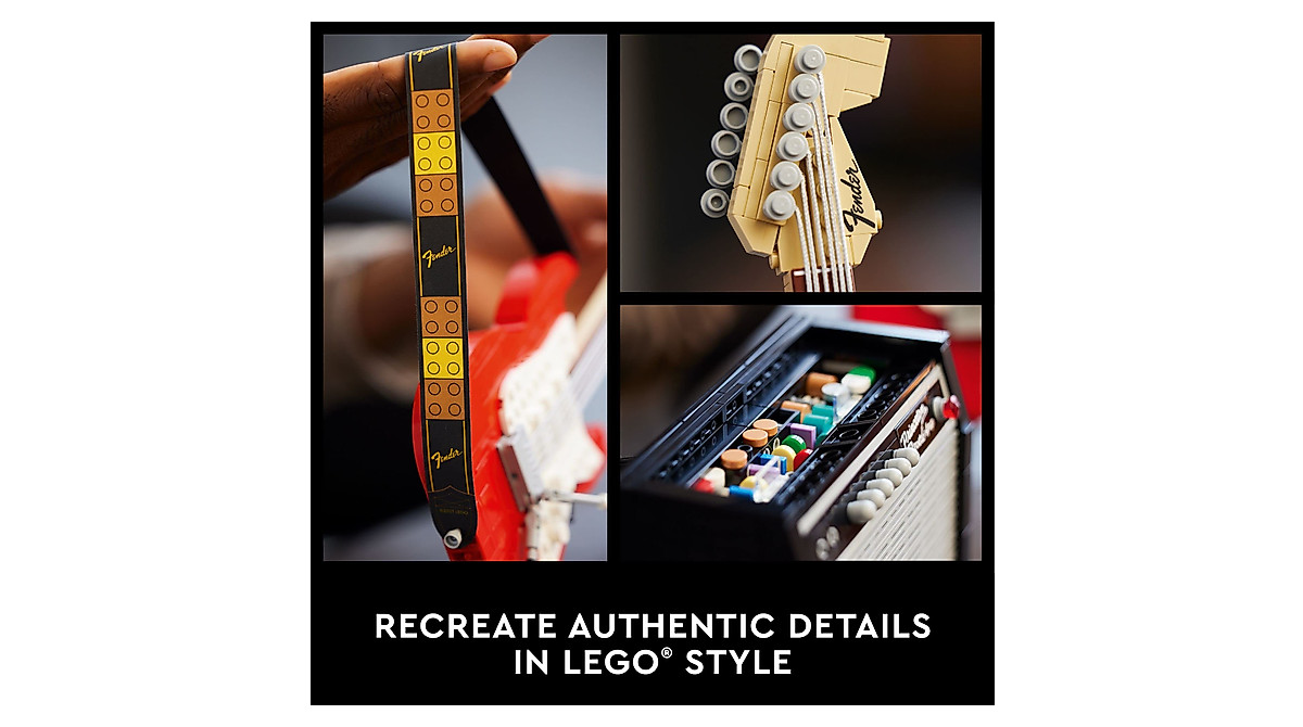 LEGO Fender Stratocaster DIY Guitar Model Set for Music Lovers