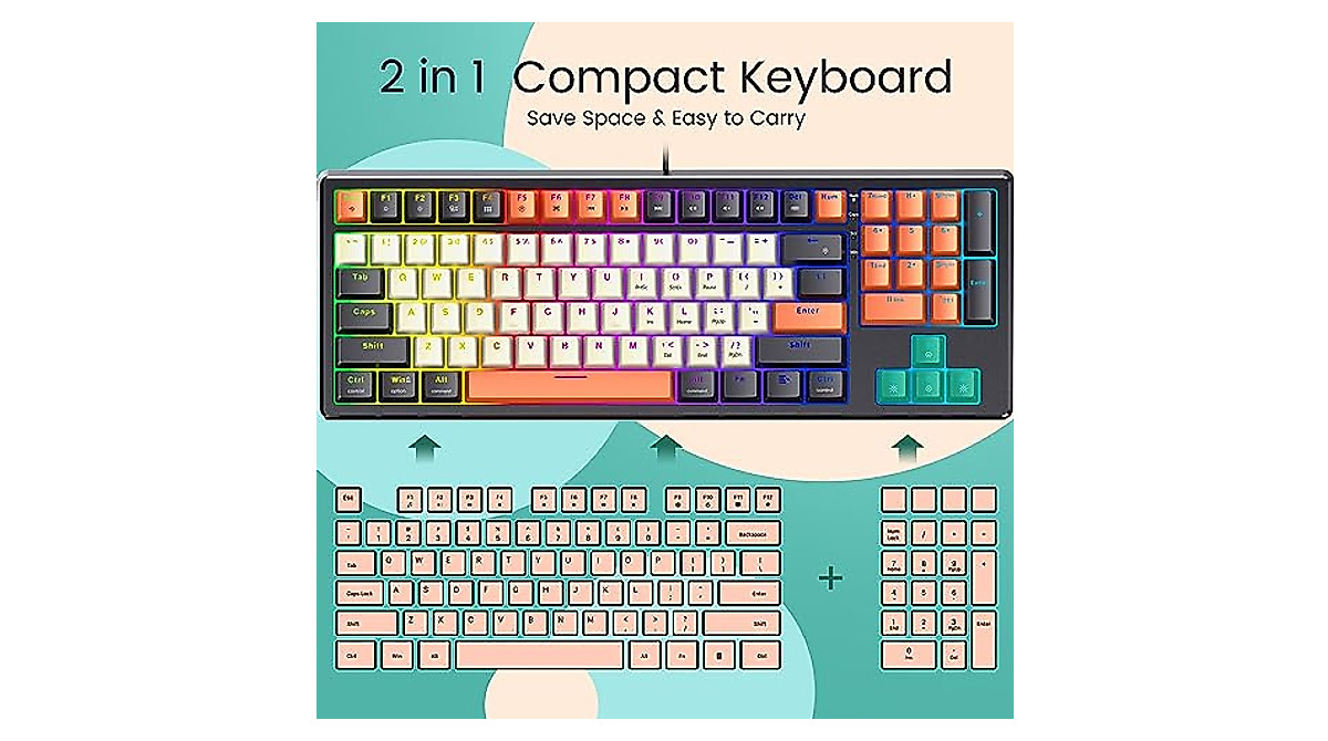 Hot-Swap RGB Mechanical Keyboard w/ Number Pad & Gasket