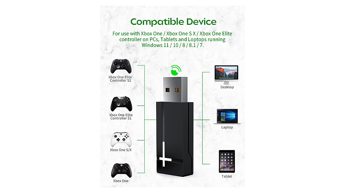 AOLION Xbox Controller Adapter - Play on PC Seamlessly
