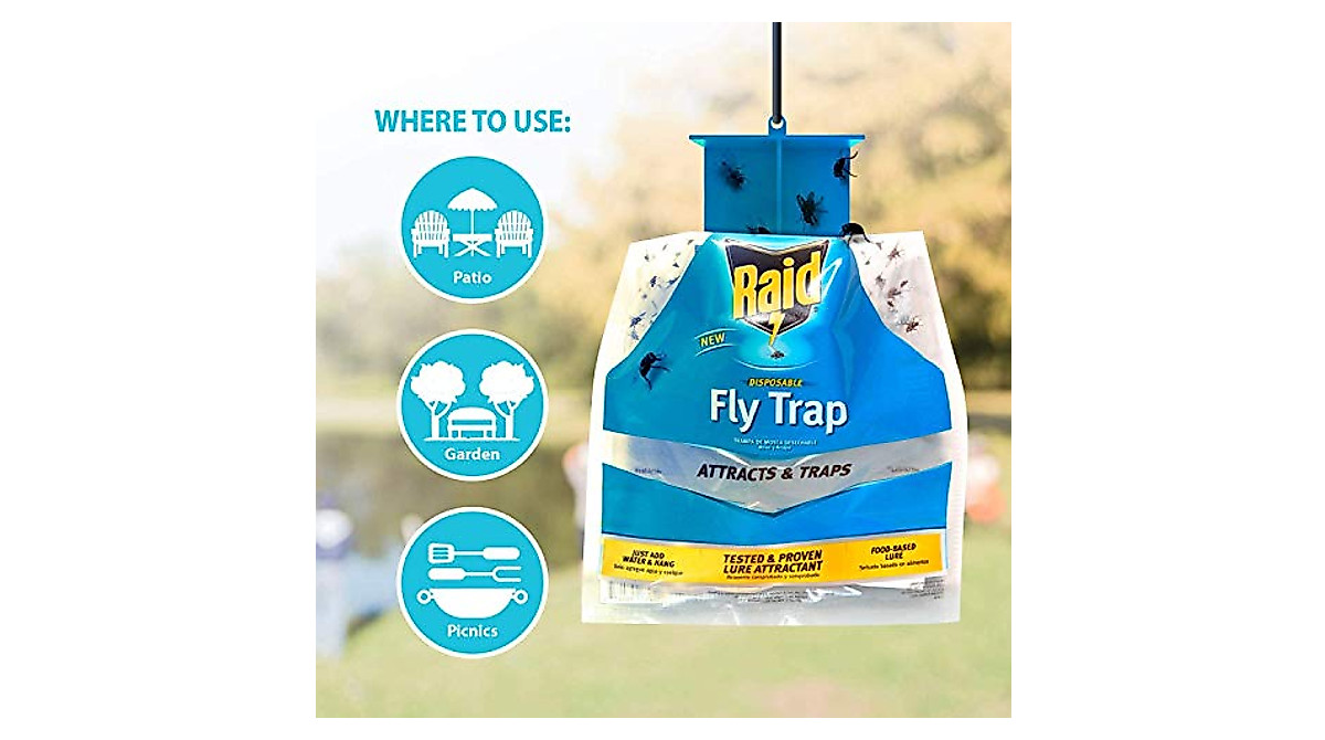 Raid Fly Trap (6-Pack) - Efficient Outdoor Insect Control