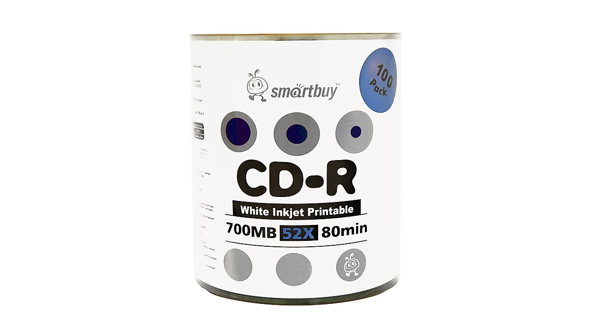 Smartbuy 300-Pack Printable CD-R Discs - High-Quality Data Storage