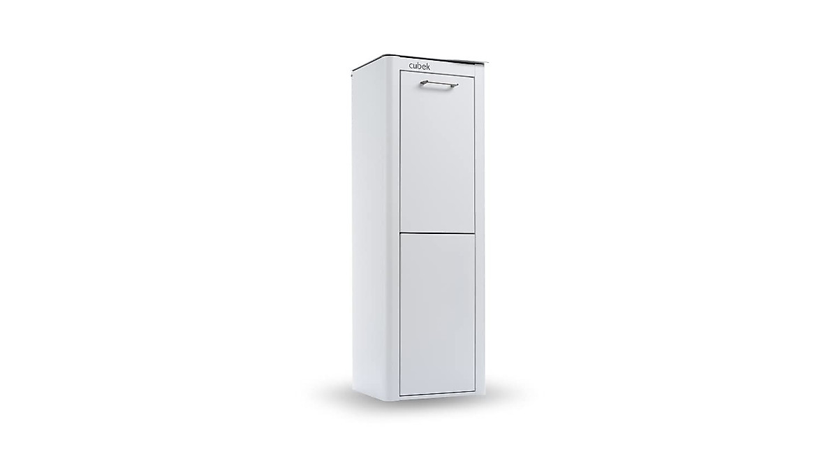 CUBEK White Recycling Bin | DON HIERRO Kitchen Trash Can