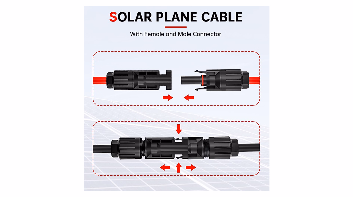 ELECTOP 10AWG Solar Panel Connector Cable | Reliable Solar Power Connection