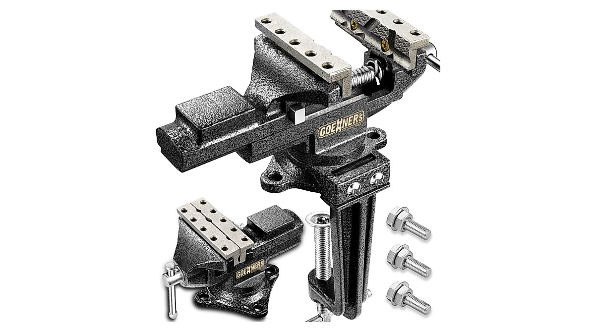 Heavy Duty 3.3” Dual-Purpose Bench Vise with 360° Swivel