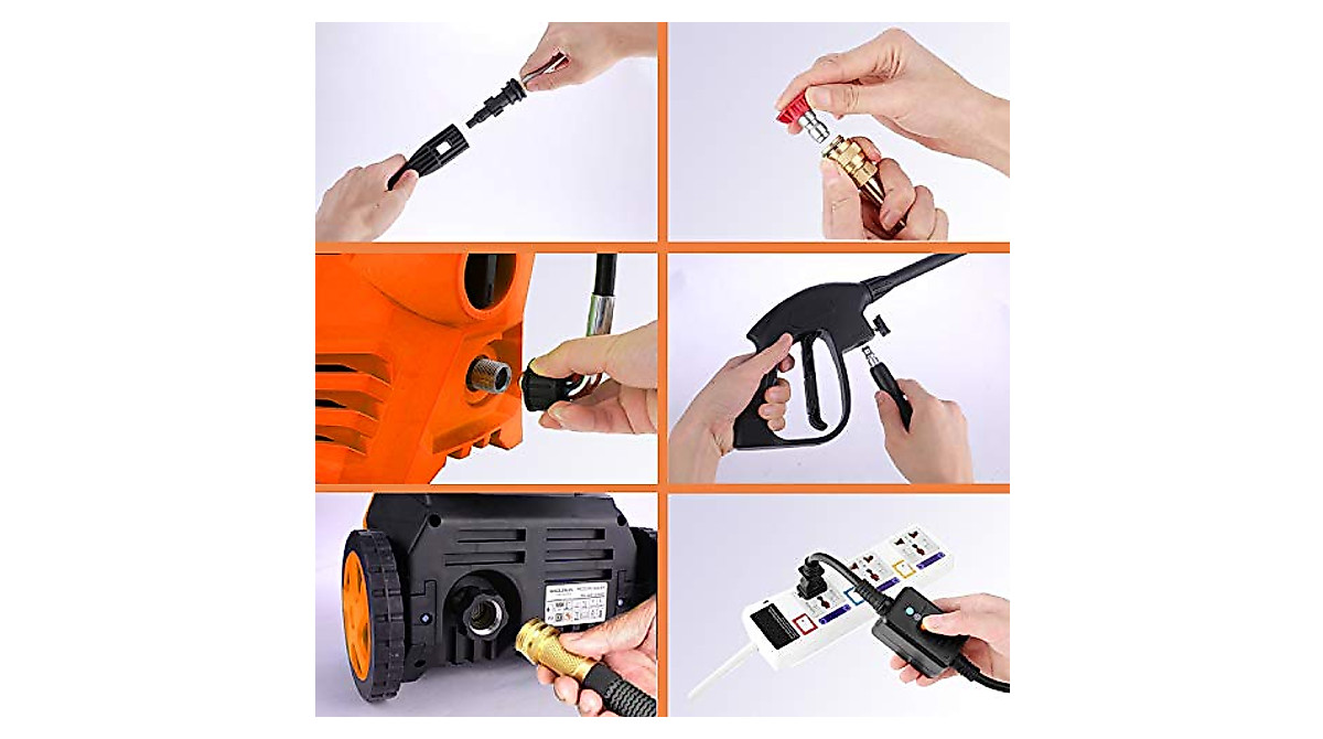 WHOLESUN WS 3000 Electric Pressure Washer - Powerful 1600W Cleaner
