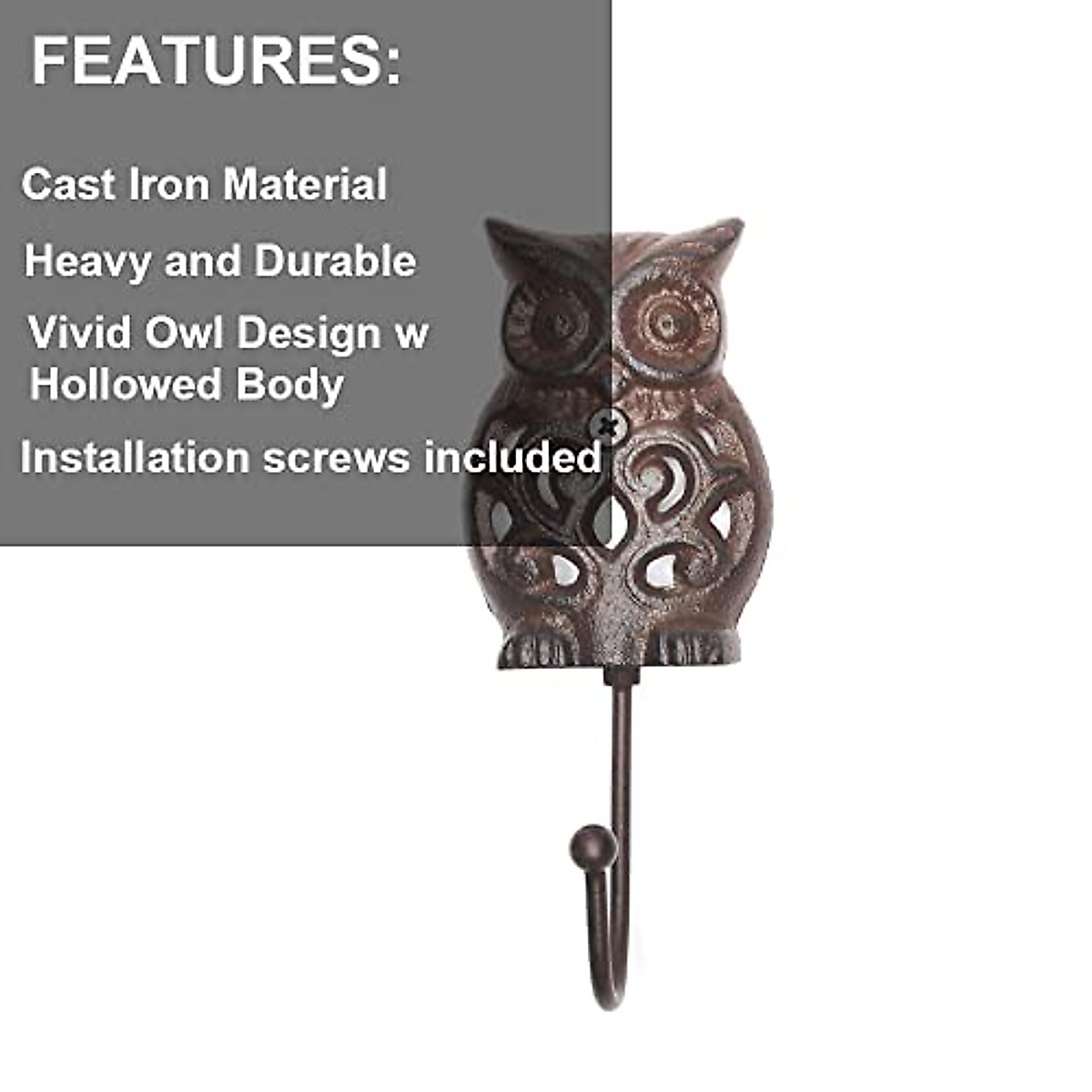 Vintage Owl Wall Hooks for Rustic Home Decor