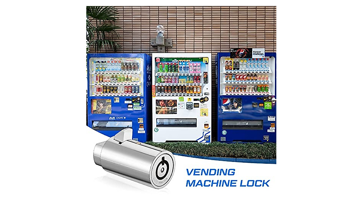 High-Security Vending Machine Locks Set - 4 Pack with Tubular Key