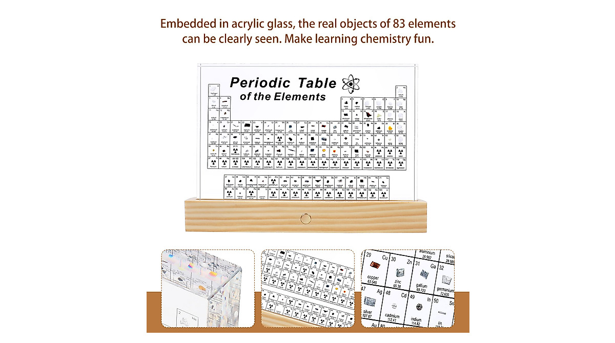 OCTAOR Periodic Table with RGB Light & Magnifier