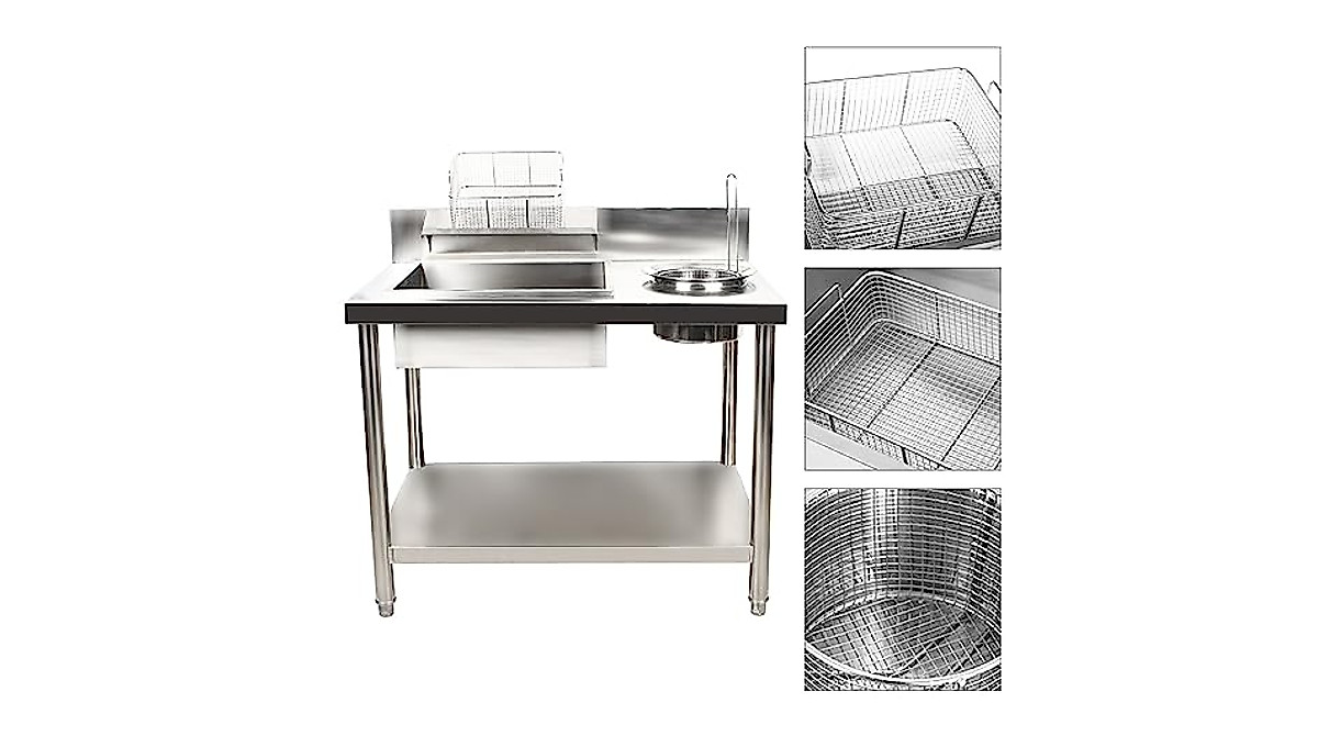 Stainless Steel Breading Table for Commercial Kitchens