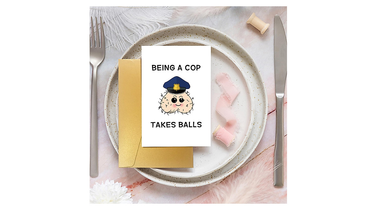 Spercy Funny Police Academy Graduation Card