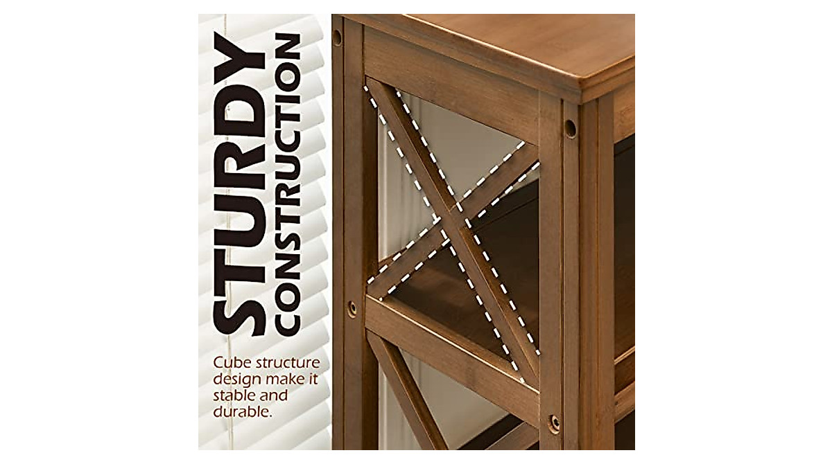 Bamworld 5-Tier Wooden Shoe Rack for Entryway