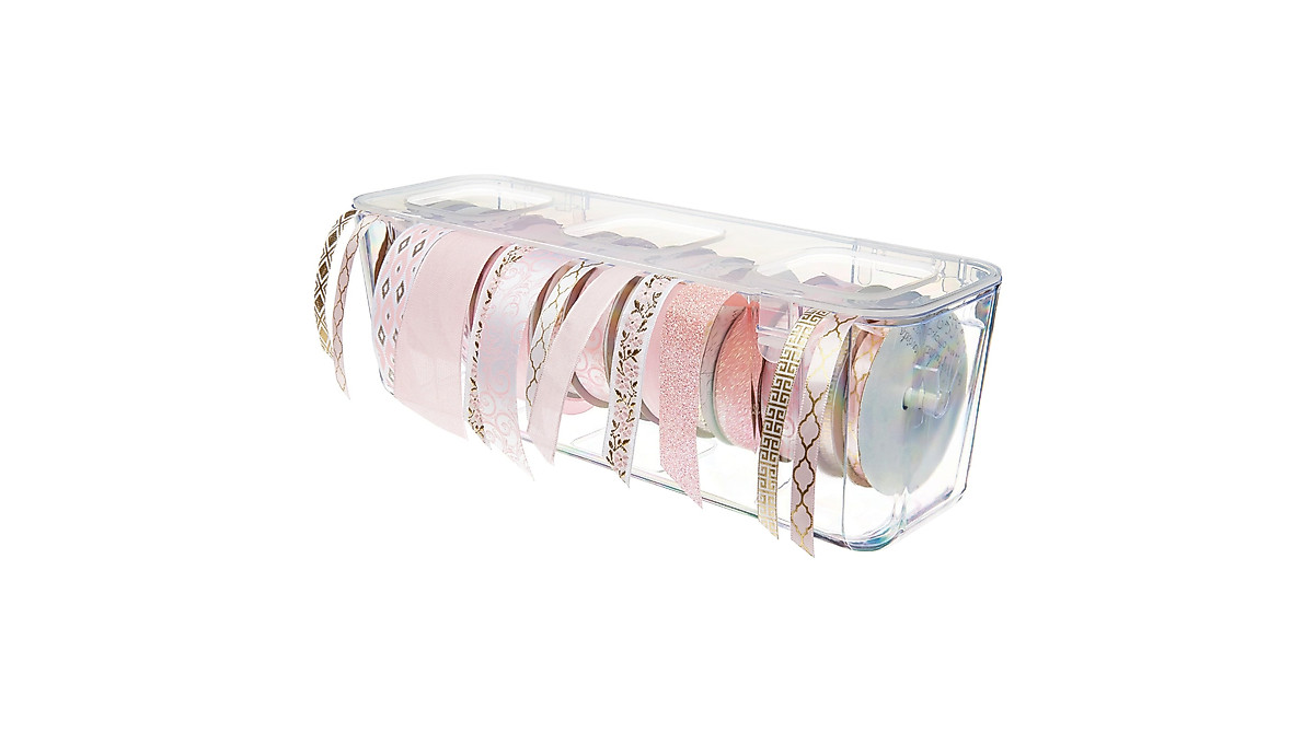 Deflecto Clear Ribbon Dispenser for Tangle-Free Craft Organization