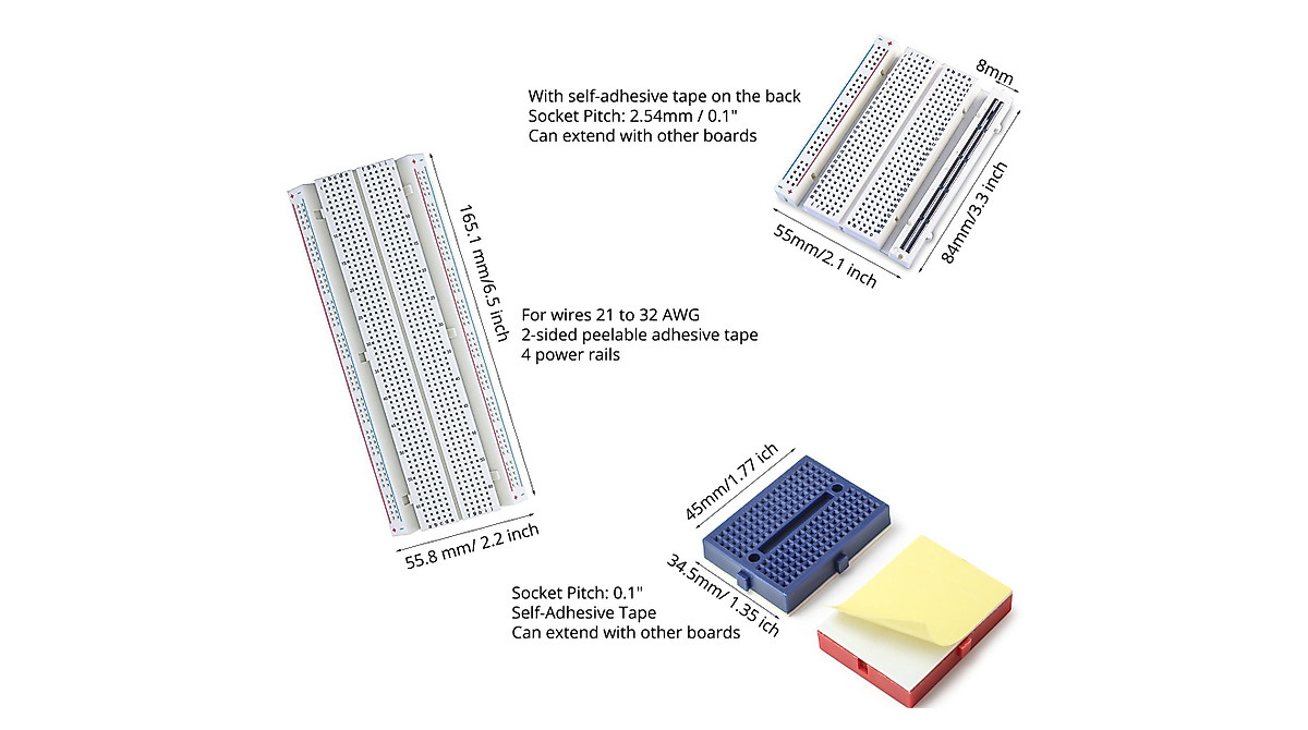 DEYUE Solderless Prototype Breadboard Kit for DIY Projects