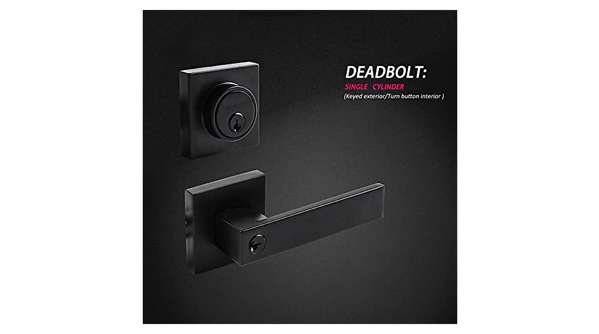 Cielsa Dawn Matte Black Door Lock Set with Deadbolt