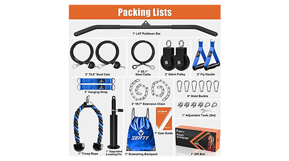 SERTT Home Gym Pulley System for Full Upper Body Workout