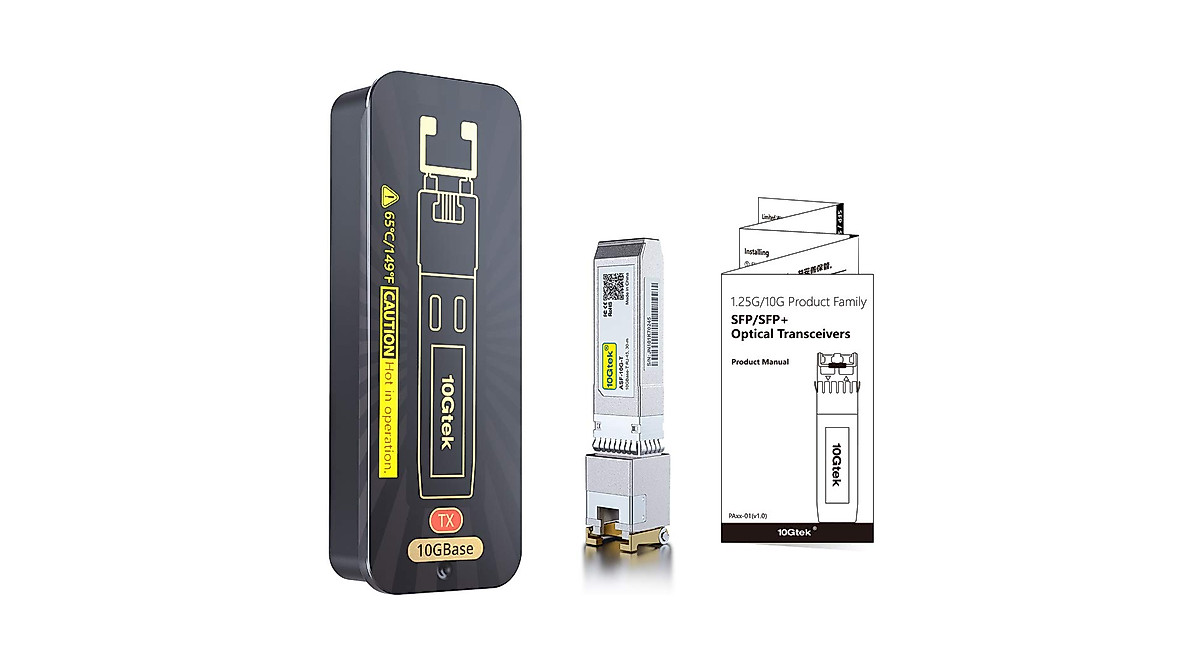 10Gtek 10GBase-T SFP+ to RJ-45 Transceiver for Cisco, Ubiquiti, Fortinet