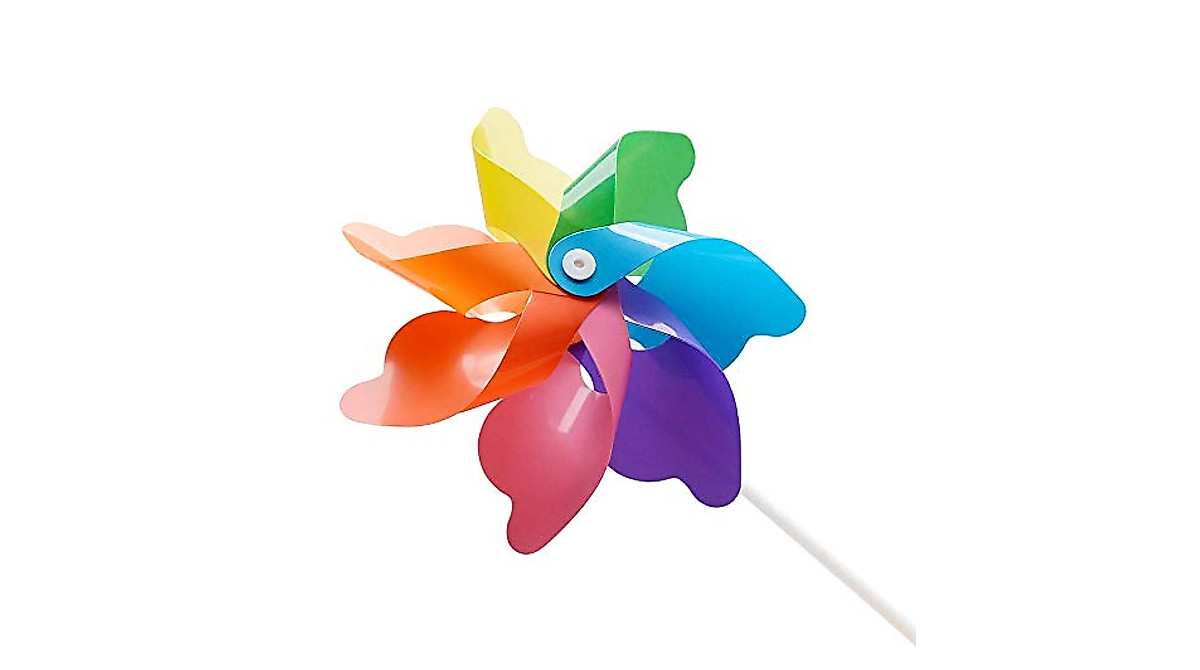 Tsocent 7 Colors Pinwheels - 24 Pack for Outdoor Decor & Parties