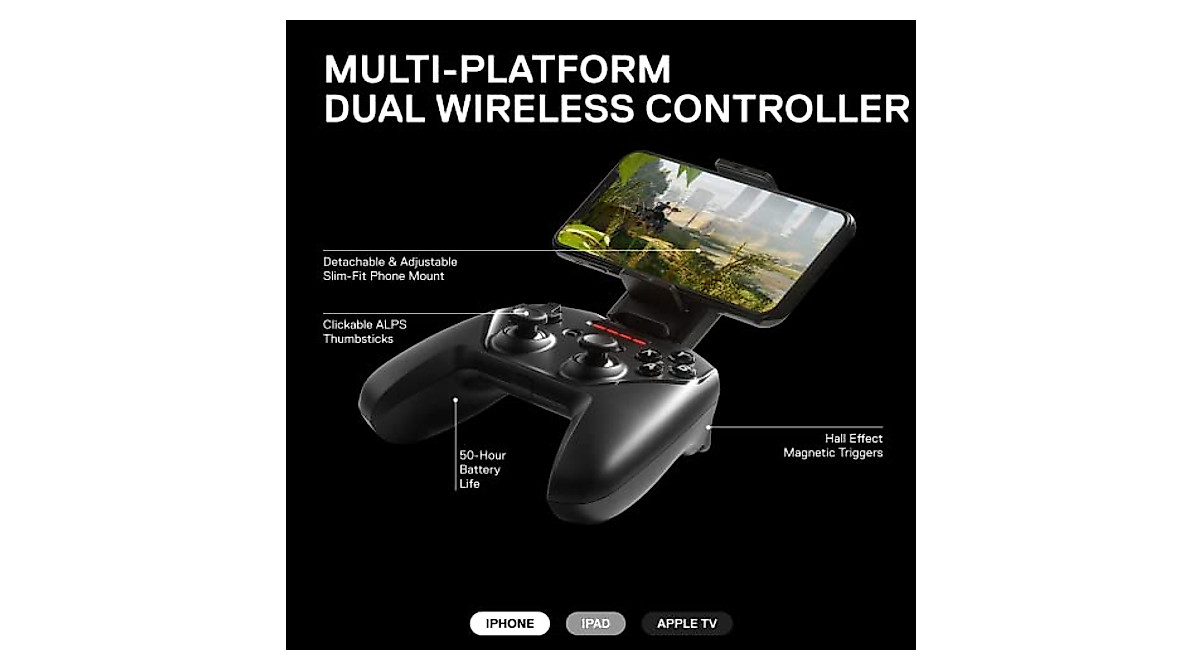 SteelSeries Nimbus+ Wireless Gaming Controller for iOS - Long Battery Life