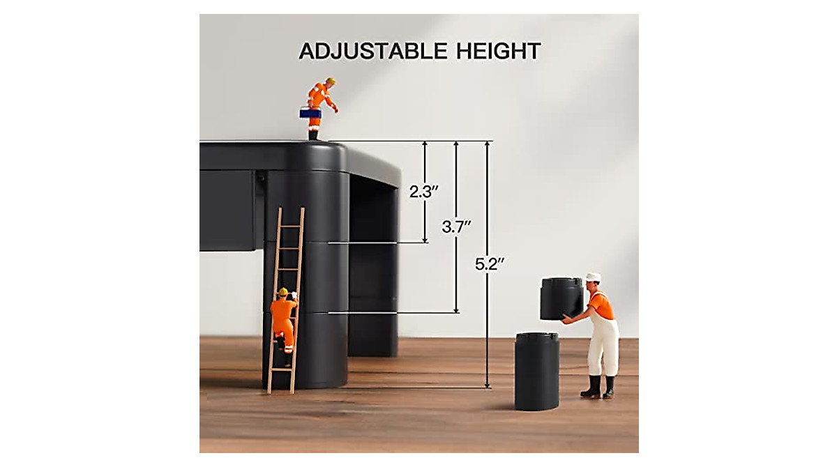 LORYERGO Adjustable Monitor Stand with Storage & Ergonomic Design