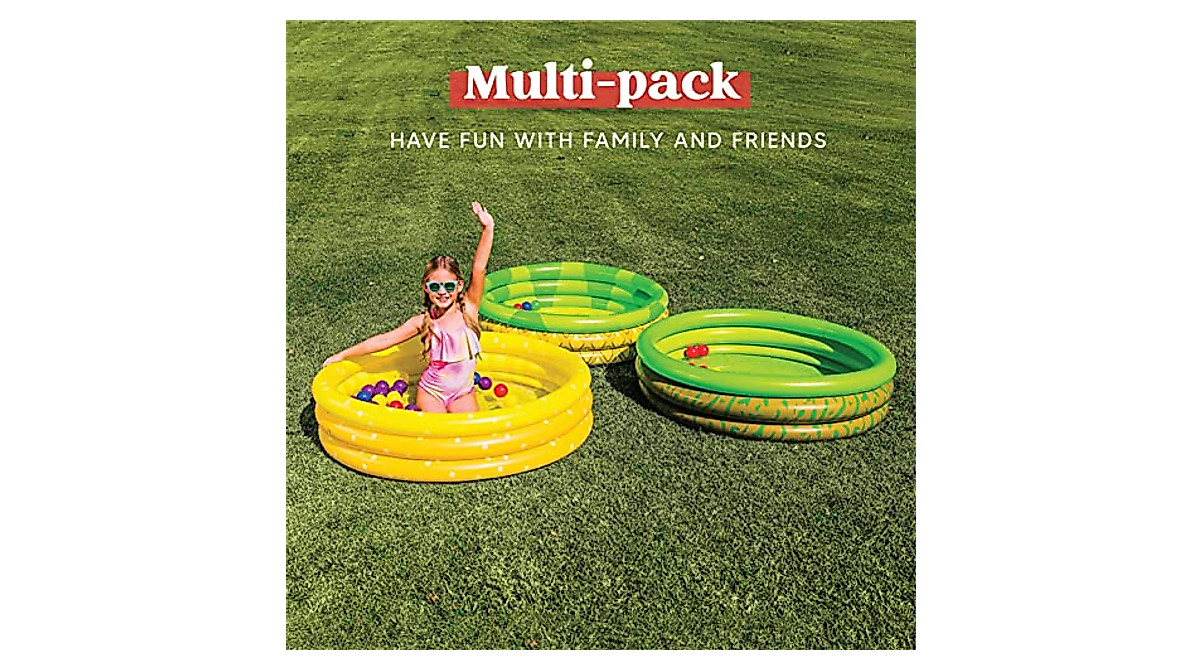 Inflatable Kiddie Pool Set - 3 Pack Water Fun for Kids Summer