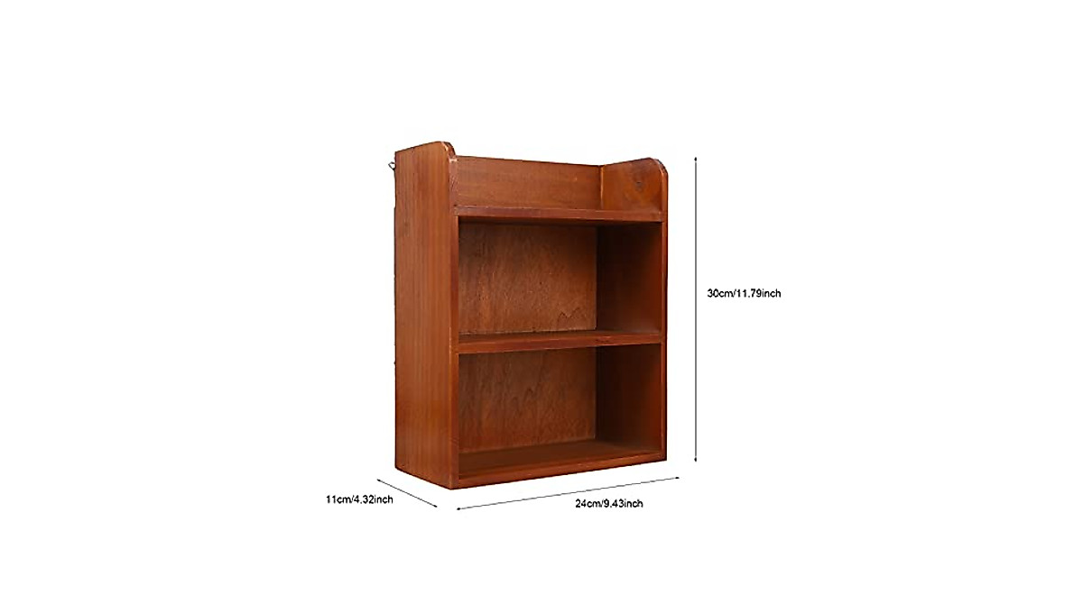 VOSAREA Wooden Floating Shelf & Shadow Box Drawer Organizer