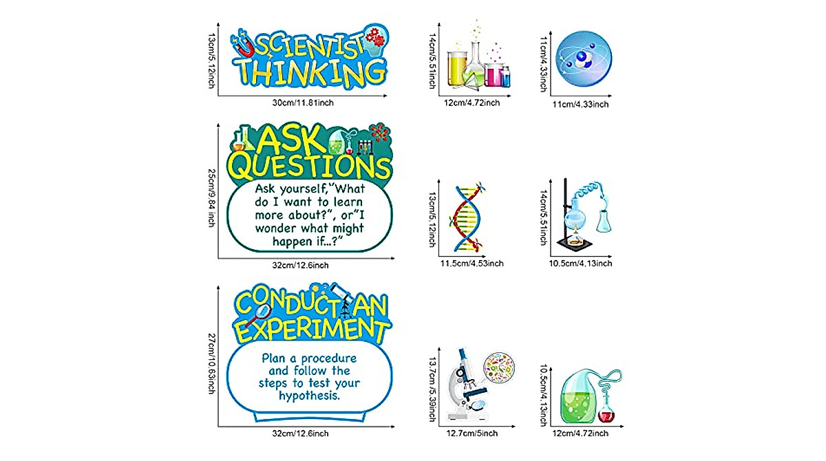 Science Bulletin Board Set - 25 Pieces for Education & Parties