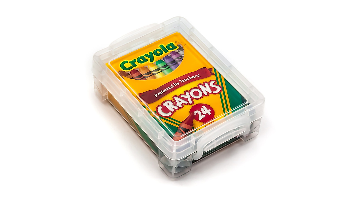Crayola 24 Count Crayons in Clear Storage Box