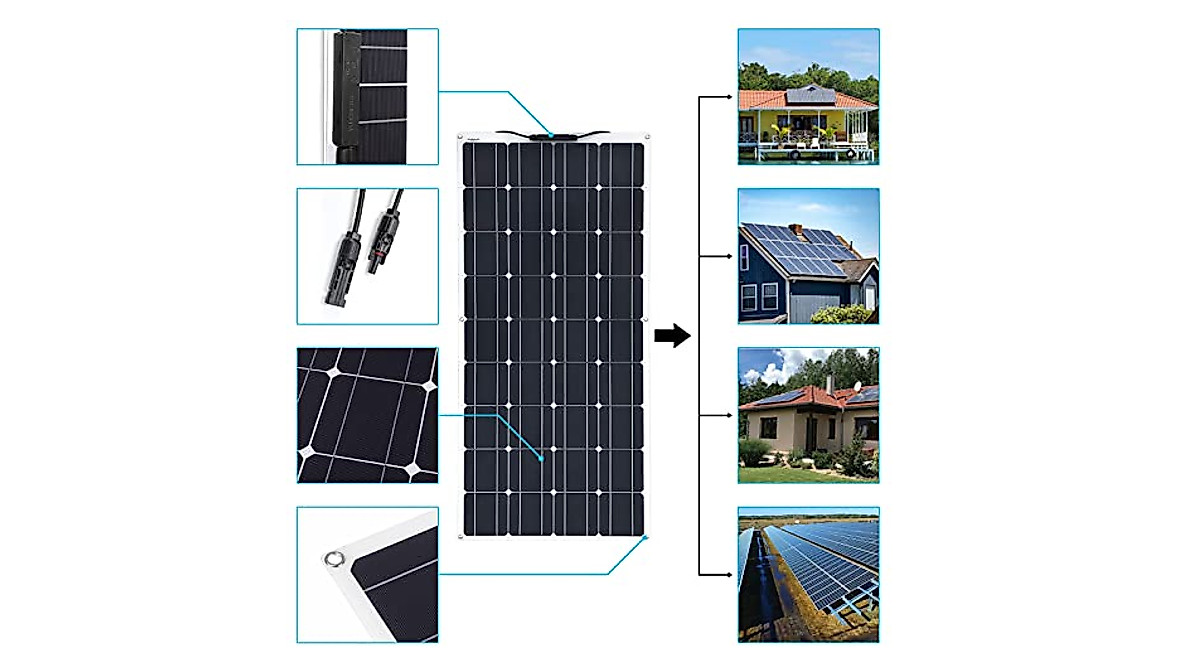 Xue-shelf 600W Solar Panel Kit for RV & Boat Charging