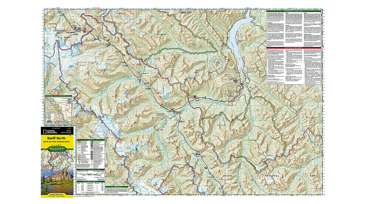 Banff North Map - Explore Banff and Yoho National Parks