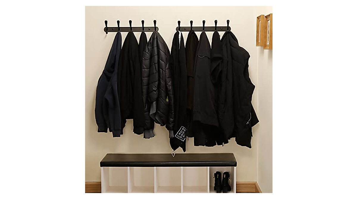 Modern SKOLOO Wall Coat Rack - 5 Sturdy Hooks